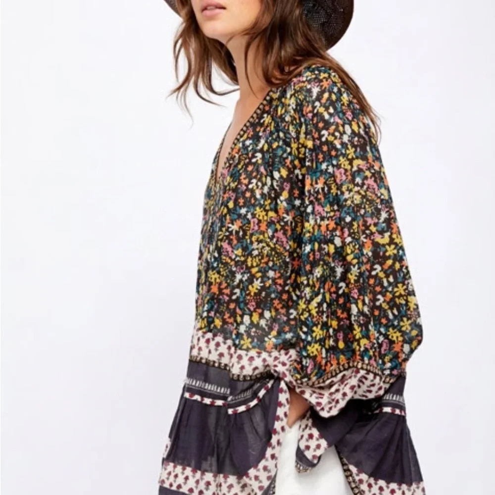 Free People Gardenia Tunic Floral Oversized‎ size XM